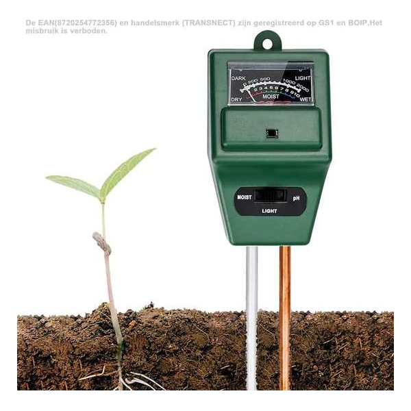 Vochtmeter Planten - 3 in 1 Vochtigheidsmeter - pH meter - Lichtmeter - Geen batterij nodig - Bodemvochtmeter - Vochtmeter Grond Vochtmeter Planten - 3 in 1 Vochtigheidsmeter - pH meter - Lichtmeter - Geen batterij nodig - Bodemvochtmeter - Vochtmeter Grond
