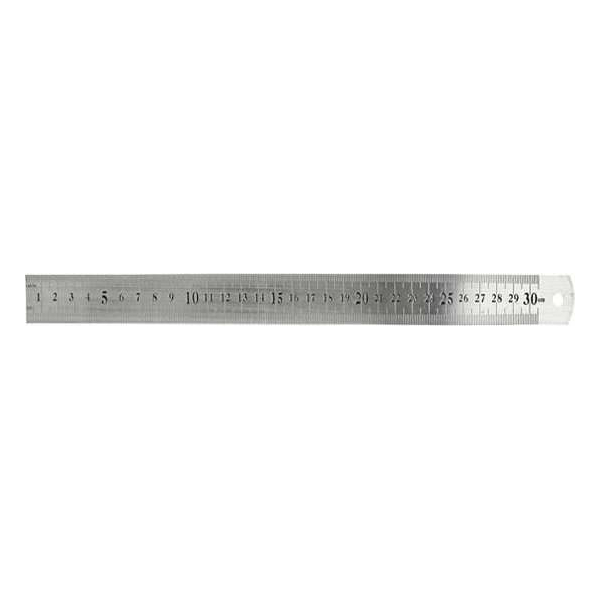 liniaal 30 cm metaal zilver liniaal 30 cm metaal zilver