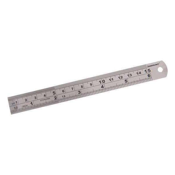Silverline MT65 Liniaal - Staal - 150mm