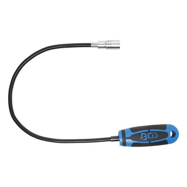 Pick-up tool - magneetpen - magneethulp flexibel 600mm, 1,5Kg, met LED licht, BGS 3187 Pick-up tool - magneetpen - magneethulp flexibel 600mm, 1,5Kg, met LED licht, BGS 3187