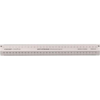 Vaessen Creative Aluminium Veiligheidsliniaal 30cm