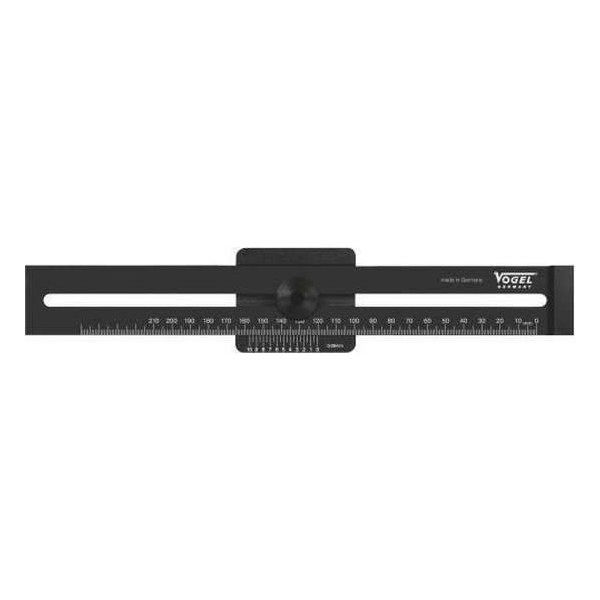 Vogel Afschrijfliniaal 200mm zwart geanodiseerd aluminium Vogel Afschrijfliniaal 200mm zwart geanodiseerd aluminium