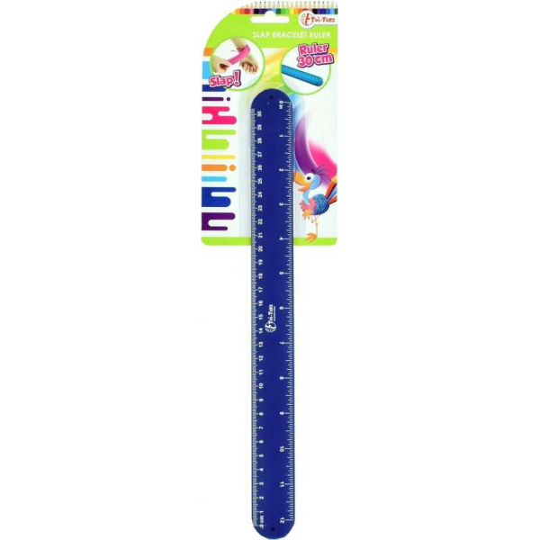 Toi-toys Klaparmband Liniaal Blauw 30 Cm Toi-toys Klaparmband Liniaal Blauw 30 Cm