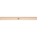 Liniaal M+R 40 cm hout - met metaalinleg