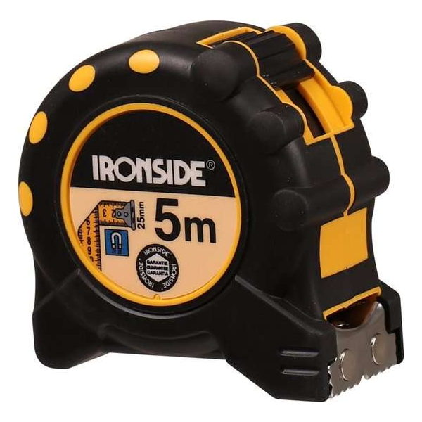 Ironside Rolbandmaat rubber ABS magnetisch 5 meter x 25mm Ironside Rolbandmaat rubber ABS magnetisch 5 meter x 25mm