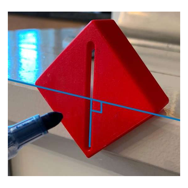 2 stuks - Midden vinder - Haakse hoek - Loodrechte lijnen maker 2 stuks - Midden vinder - Haakse hoek - Loodrechte lijnen maker