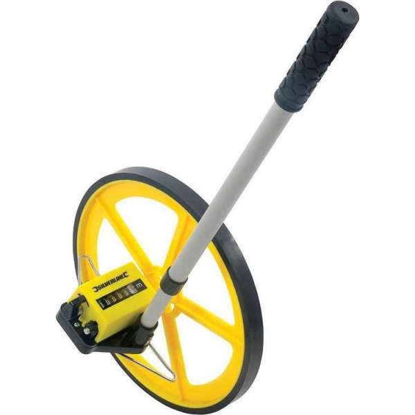 Silverline Metrisch Meetwiel - Afstandsmeter - 0 t/m 99.999,9 meter - Hoogte verstelbaar 475 mm. tot 800 mm. Silverline Metrisch Meetwiel - Afstandsmeter - 0 t/m 99.999,9 meter - Hoogte verstelbaar 475 mm. tot 800 mm.