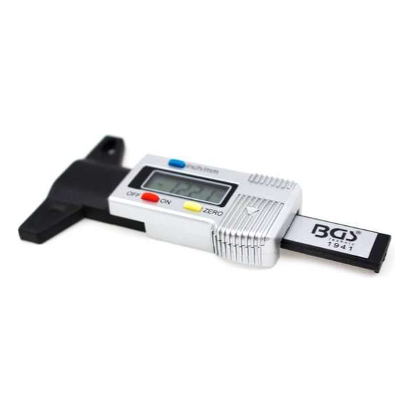 BGS Bandenprofielmeter - Digitaal - 0-28 mm - Display mm en inch BGS Bandenprofielmeter - Digitaal - 0-28 mm - Display mm en inch