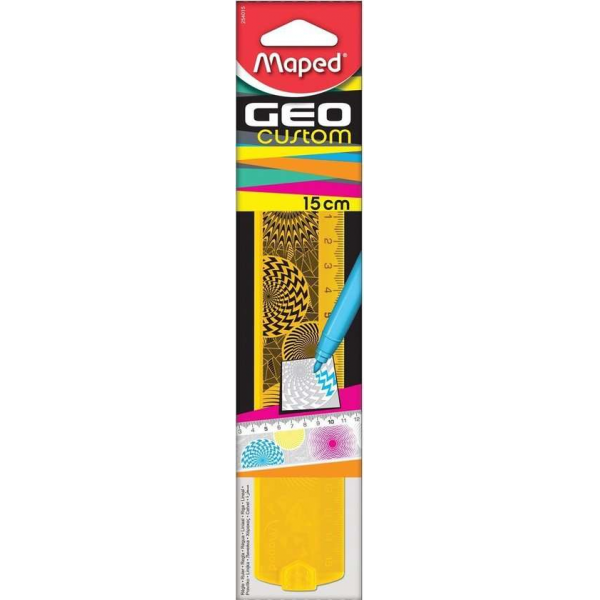 Maped lat GeoCustom 15 cm etui met 1 stuk Maped lat GeoCustom 15 cm etui met 1 stuk