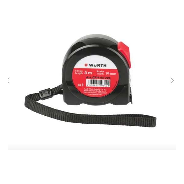 wurth Rolbandmaat Rolmeter 5 meter - rolmaat wurth Rolbandmaat Rolmeter 5 meter - rolmaat