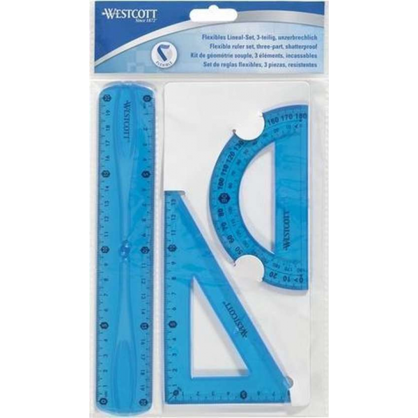 Liniaalset flexibel 3delig - onbreekbaar.Liniaal 20cm,teken Liniaalset flexibel 3delig - onbreekbaar.Liniaal 20cm,teken