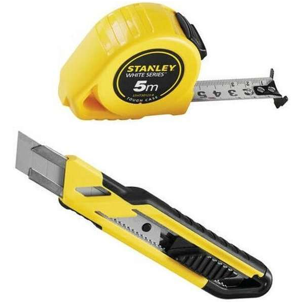 Stanley Promopack rolbandmaat 5m + Afbreekmes 18mm Stanley Promopack rolbandmaat 5m + Afbreekmes 18mm