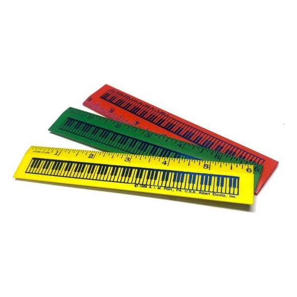 Liniaal met pianotoetsen 6 inch Liniaal met pianotoetsen 6 inch