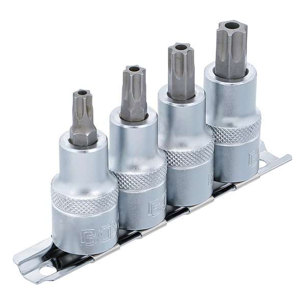 Torx doppenset 1/2" 4 delig (T40 - T55, met boring) BGS 8885 Torx doppenset 1/2" 4 delig (T40 - T55, met boring) BGS 8885