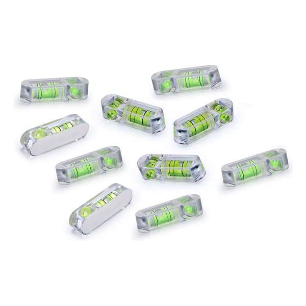 Set van 10 stuks mini waterpassen, 2 richtingen, 3 cm lang Set van 10 stuks mini waterpassen, 2 richtingen, 3 cm lang