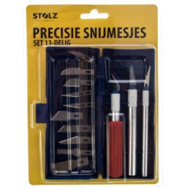 Snijwerk set 13 delig hobby mesjes inclusief schroevendraaier Snijwerk set 13 delig hobby mesjes inclusief schroevendraaier