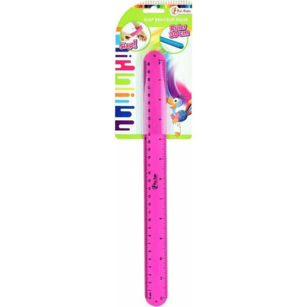 Toi-toys Klaparmband Liniaal Roze 30 Cm Toi-toys Klaparmband Liniaal Roze 30 Cm