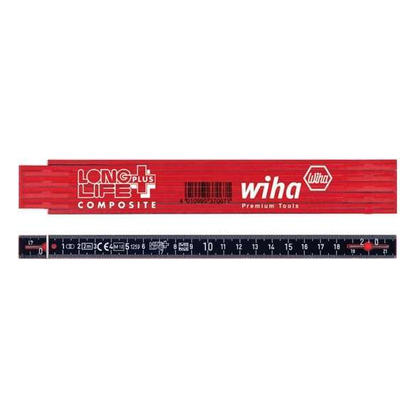 Wiha Vouwmeter LongLife Plus Composite 410 2005 2 m zwart Wiha Vouwmeter LongLife Plus Composite 410 2005 2 m zwart