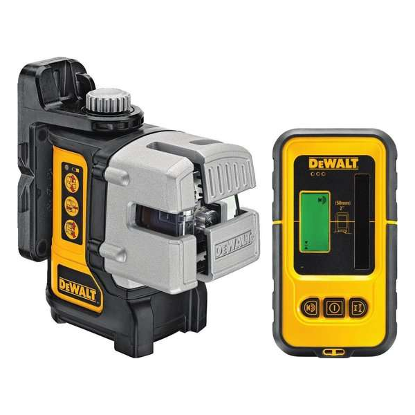 DeWalt DW089KD Zelfnivellerende kruis lijnlaser in koffer (DW089K) & ontvanger (DE0892) - 3 lijnen - 50m DeWalt DW089KD Zelfnivellerende kruis lijnlaser in koffer (DW089K) & ontvanger (DE0892) - 3 lijnen - 50m