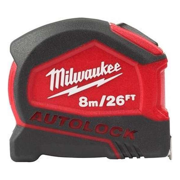 Milwaukee 4932464666 Autolock Rolmaat - 8m Milwaukee 4932464666 Autolock Rolmaat - 8m