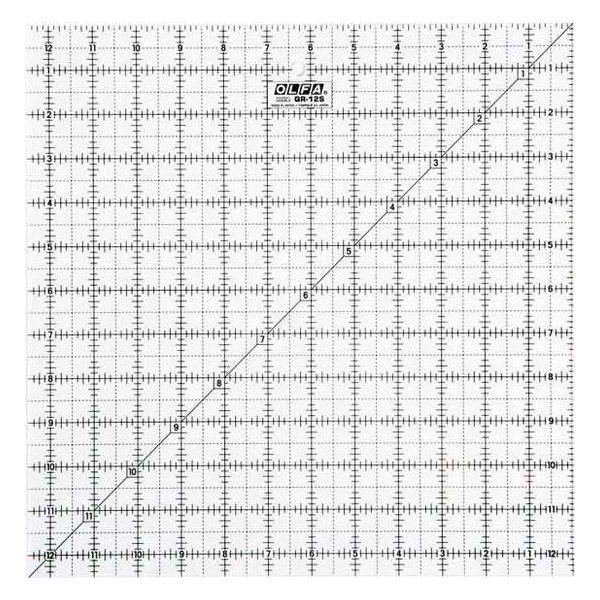 OLFA 12.5"x12.5" Inch Liniaal OLFA 12.5"x12.5" Inch Liniaal