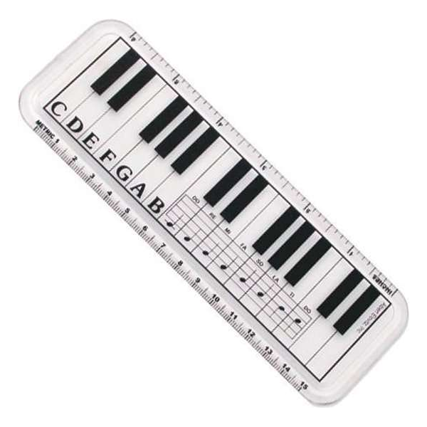 Liniaal pianotoetsen 15 cm Liniaal pianotoetsen 15 cm