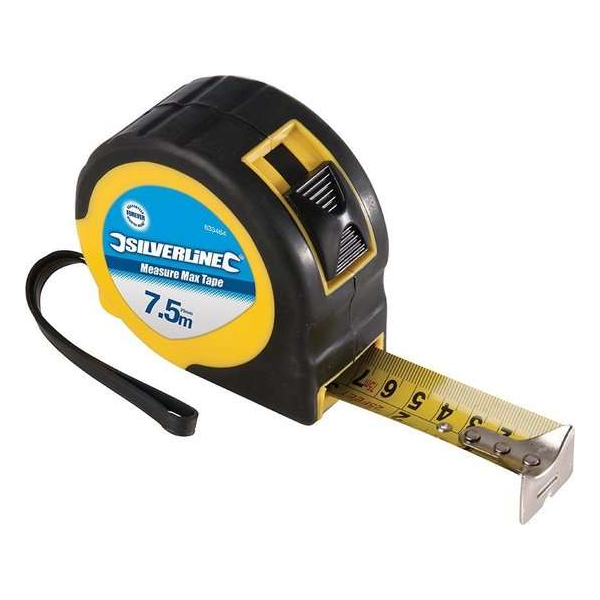 Silverline 633464 Measure Max Rolmaat - 7,5m x 25mm Silverline 633464 Measure Max Rolmaat - 7,5m x 25mm