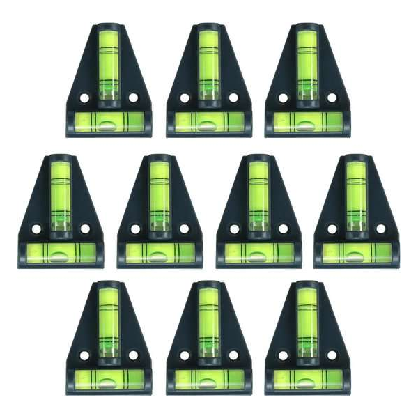 Set van 10 kruiswaterpassen met schroefgaten (zwart) Set van 10 kruiswaterpassen met schroefgaten (zwart)