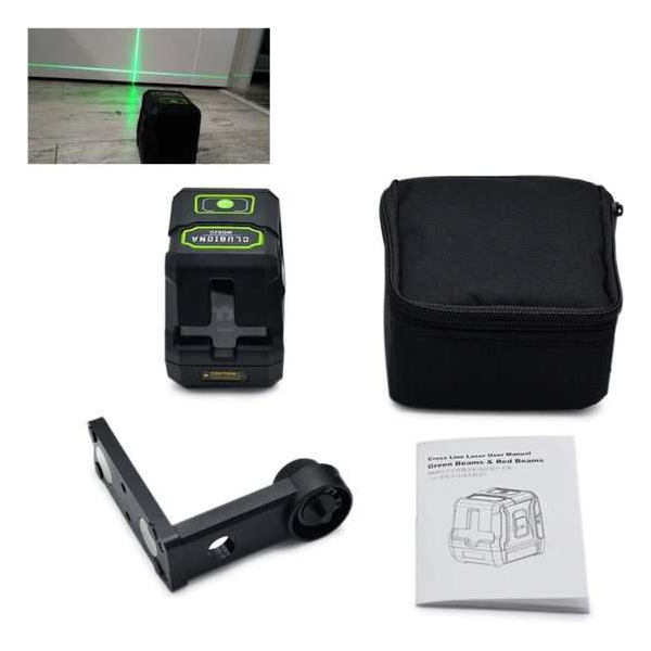Clubiona BouwLaser 2 x Level groen lijnen Kruislijnlaser - MD02G + Beugel Clubiona BouwLaser 2 x Level groen lijnen Kruislijnlaser - MD02G + Beugel
