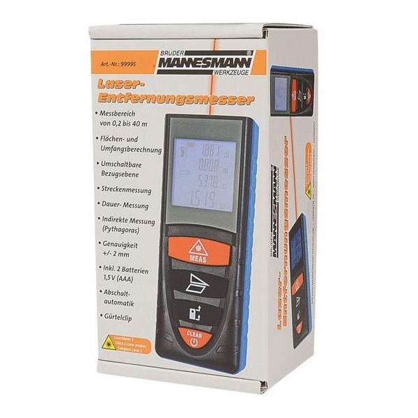 Brüder Mannesmann Laserafstandsmeter 40 m 99995 Brüder Mannesmann Laserafstandsmeter 40 m 99995