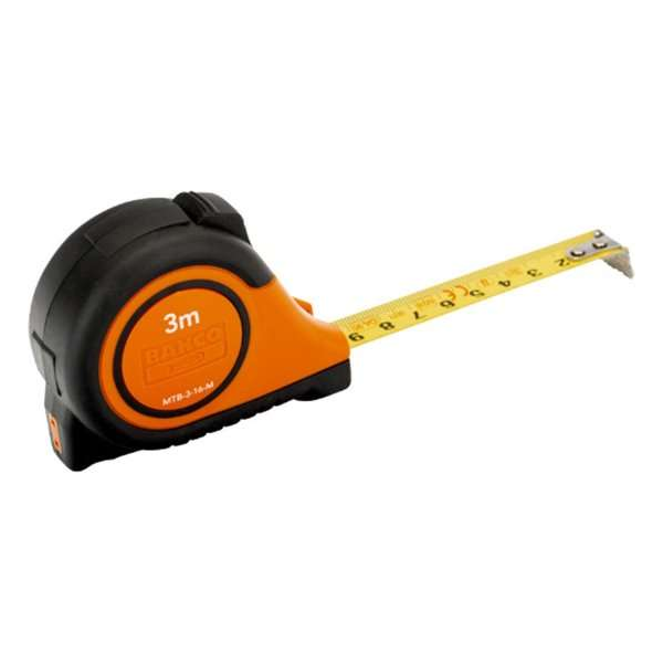 Bahco rolbandmaat 3 meter x 16 mm met automatische vergrendeling Bahco rolbandmaat 3 meter x 16 mm met automatische vergrendeling