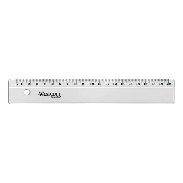 180x Westcott plastic liniaal 20cm 180x Westcott plastic liniaal 20cm