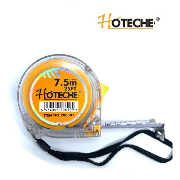 HOTECHE Rolmaat 7,5m - Rolbandmaat - Meetlint - Met clip - 7,5m/25ft HOTECHE Rolmaat 7,5m - Rolbandmaat - Meetlint - Met clip - 7,5m/25ft