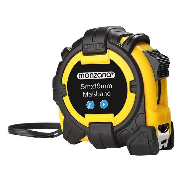 Monzana Meetlint Lintmeter 5m Eindhaak Autorolsysteem Vergrendeling Centimeter Monzana Meetlint Lintmeter 5m Eindhaak Autorolsysteem Vergrendeling Centimeter