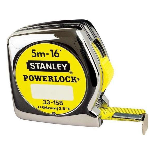 Stanley Rolbandmaat Powerlock 5m/16' - 19mm Stanley Rolbandmaat Powerlock 5m/16' - 19mm