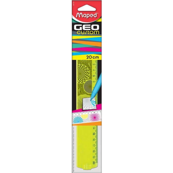 60x Maped liniaal GeoCustom 20cm etui met 1 stuk 60x Maped liniaal GeoCustom 20cm etui met 1 stuk