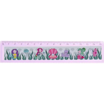 liniaal zeemeermin meisjes 15 cm paars