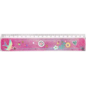 liniaal glitter meisjes 20 cm roze