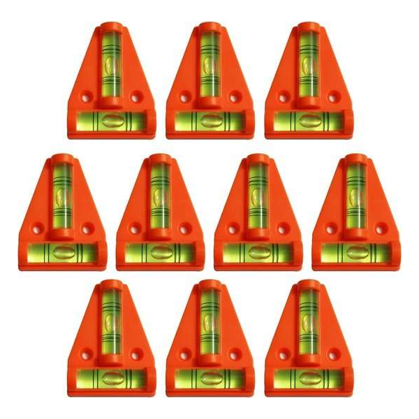 Set van 10 kruiswaterpassen met schroefgaten (oranje) Set van 10 kruiswaterpassen met schroefgaten (oranje)