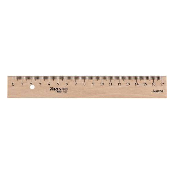 liniaal Geo College 17 cm hout/staal bruin liniaal Geo College 17 cm hout/staal bruin