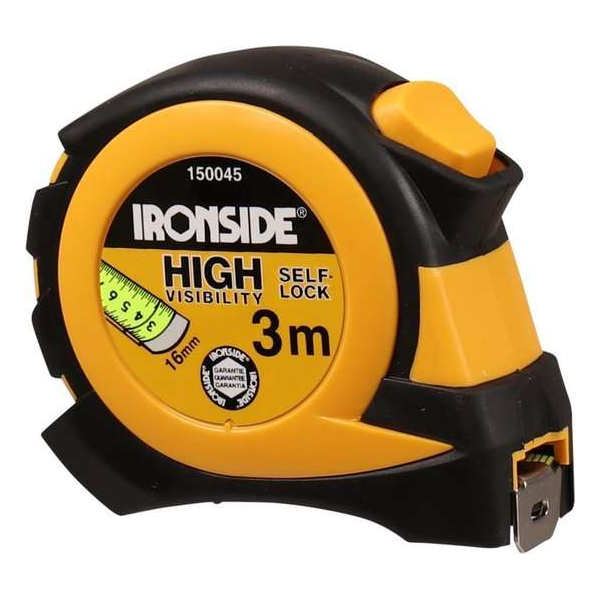 Ironside Rolbandmaat rubber ABS 3 meter x 16mm Ironside Rolbandmaat rubber ABS 3 meter x 16mm