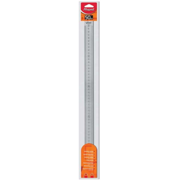 6x Maped liniaal uit roestvrij staal 50cm 6x Maped liniaal uit roestvrij staal 50cm
