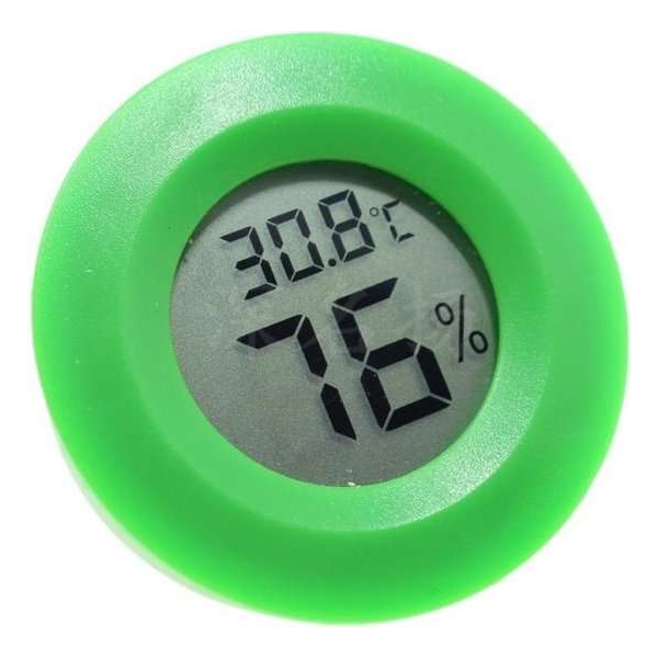 Vochtmeter Vochtigheidsmeter - Thermometer met HumidiMeter - Groen Vochtmeter Vochtigheidsmeter - Thermometer met HumidiMeter - Groen