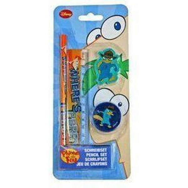 Phineas & Ferb Schrijfset 4 delig Phineas & Ferb Schrijfset 4 delig