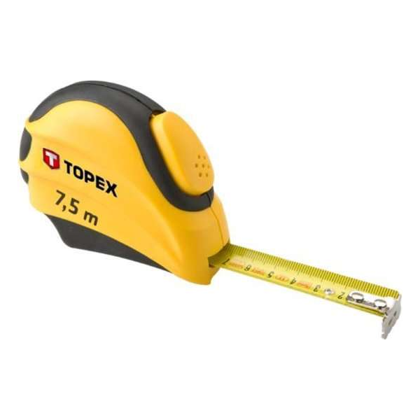 TOPEX Rolmaat 7,5 mtr. Auto - Lock. TOPEX Rolmaat 7,5 mtr. Auto - Lock.