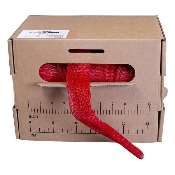Buisnet - Netkous - rekbereik 50 tot 100mm - Volle Dispenser doos 50m (Rood) Buisnet - Netkous - rekbereik 50 tot 100mm - Volle Dispenser doos 50m (Rood)