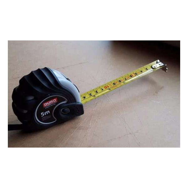 Rolmaat met extra stevige rubber behuizing ( 5 mtr. ) - DD-1219 Rolmaat met extra stevige rubber behuizing ( 5 mtr. ) - DD-1219