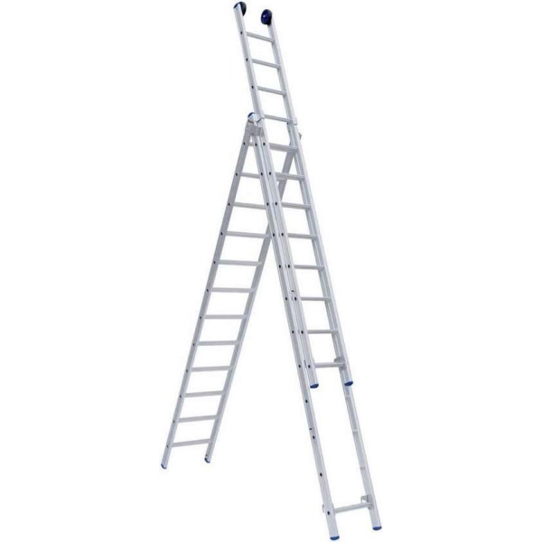 Eurostairs Reform ladder driedelig uitgebogen 3x8 sporten Eurostairs Reform ladder driedelig uitgebogen 3x8 sporten