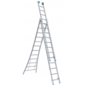 Eurostairs Reform ladder driedelig uitgebogen 3x12 sporten + gevelrollen