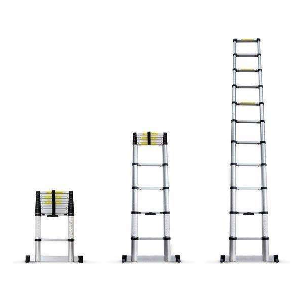 Telescopische Ladder 4.8 Meter - Met stabilisatiebalk - Aluminium Telescopische Ladder 4.8 Meter - Met stabilisatiebalk - Aluminium